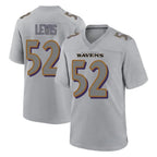 Choea B.Ravens #52 Ray Lewis Player Gray Replica Limited Stitched Jerseys