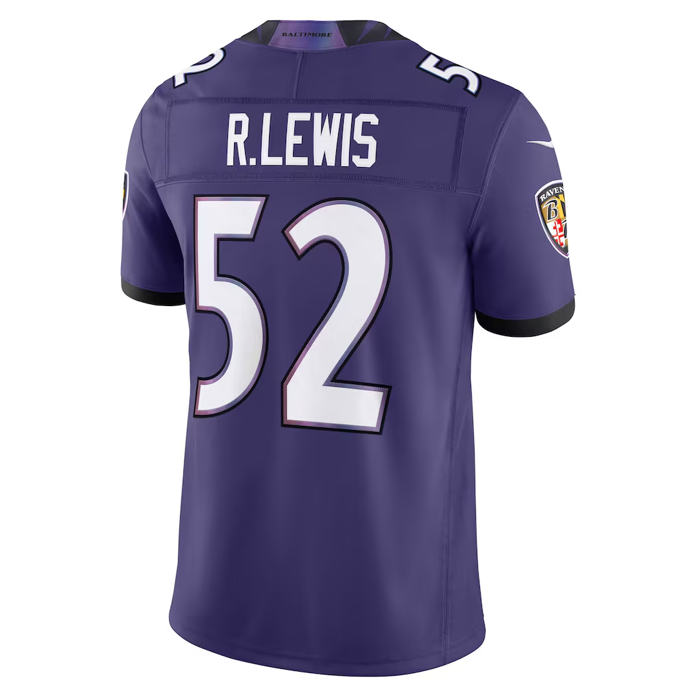 Choea B.Ravens #52 Ray Lewis Purple Vapor F.U.S.E. Stitched Retired Limited Jerseys