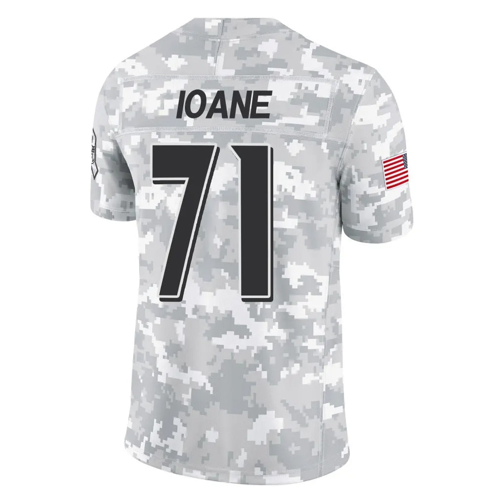 Choea B.Ravens #71 Olaivavega Ioane Player Arctic Camo Salute to Service Limited Stitched Jerseys