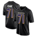 Choea B.Ravens #71 Olaivavega Ioane Player Black Carbon Fashion Home Stitched Jerseys