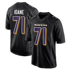 Choea B.Ravens #71 Olaivavega Ioane Player Black Carbon Fashion Home Stitched Jerseys