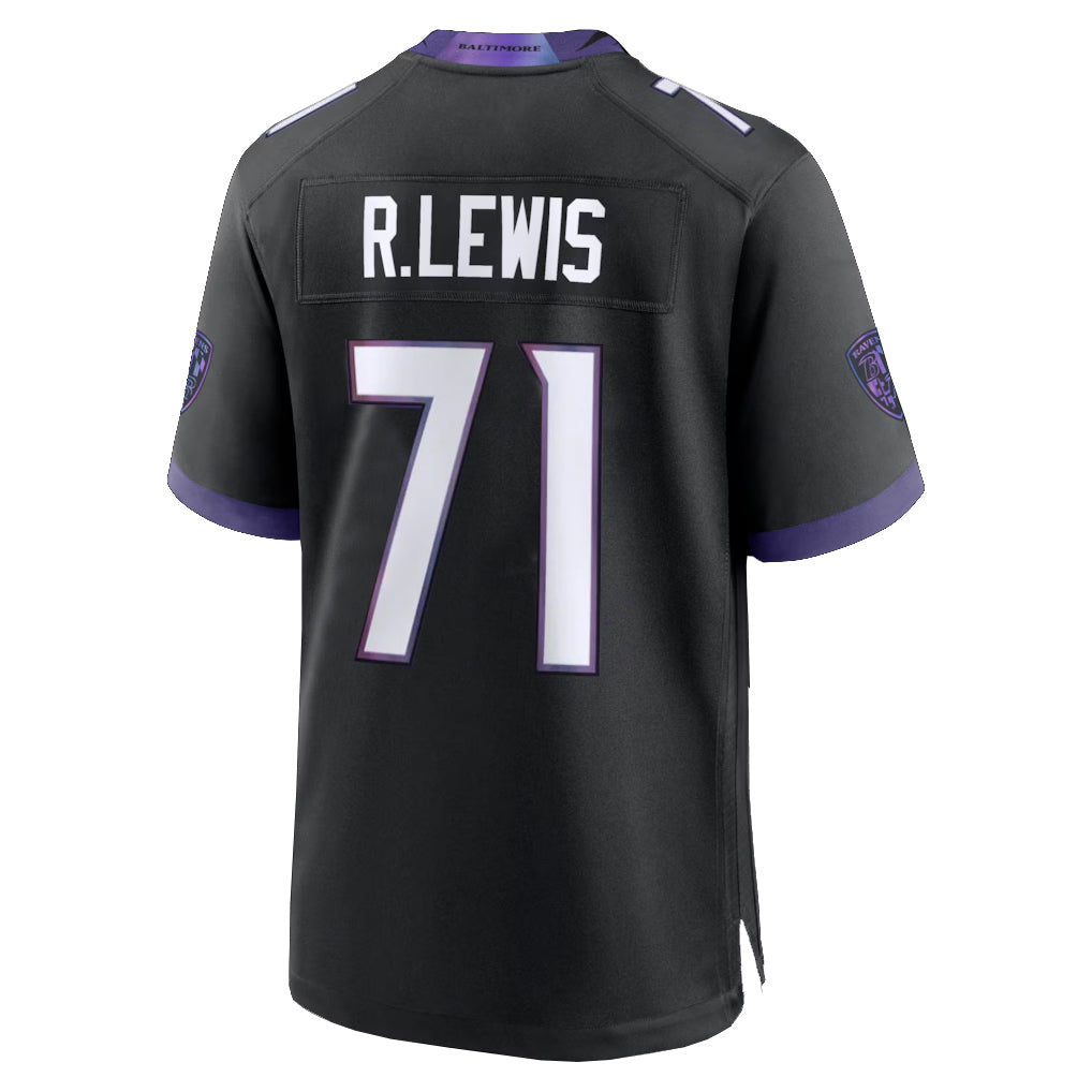 Choea B.Ravens #71 Olaivavega Ioane Player Black Home Game Stitched Jerseys