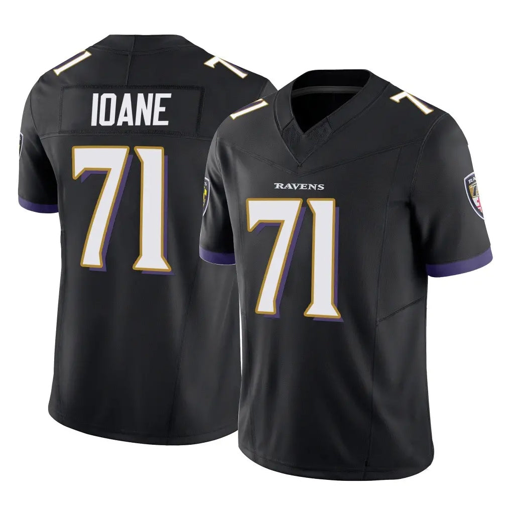 Choea B.Ravens #71 Olaivavega Ioane Player Black Vapor F.U.S.E. Limited Game Stitched Jerseys