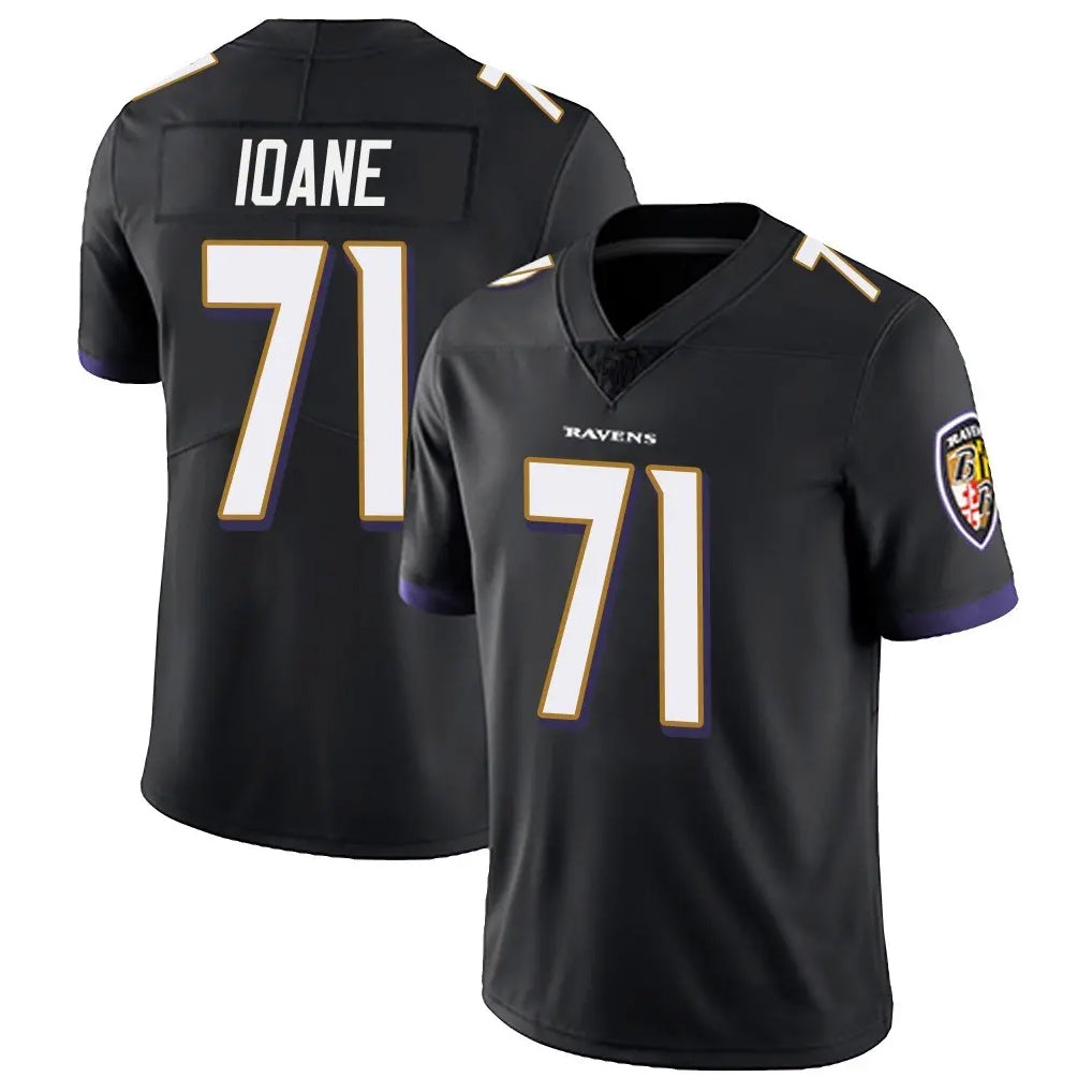 Choea B.Ravens #71 Olaivavega Ioane Player Black Vapor Untouchable Limited Home Stitched Jerseys