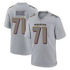 Choea B.Ravens #71 Olaivavega Ioane Player Gray Replica Limited Stitched Jerseys