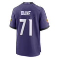 Choea B.Ravens #71 Olaivavega Ioane Player Purple Home Game Stitched Jerseys