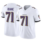 Choea B.Ravens #71 Olaivavega Ioane Player White Vapor F.U.S.E. Limited Game Home Stitched Jerseys