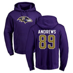 Choea B.Ravens #89 Mark Andrews Player Purple Salute to Service Pullover Hoodie Stitched Jerseys