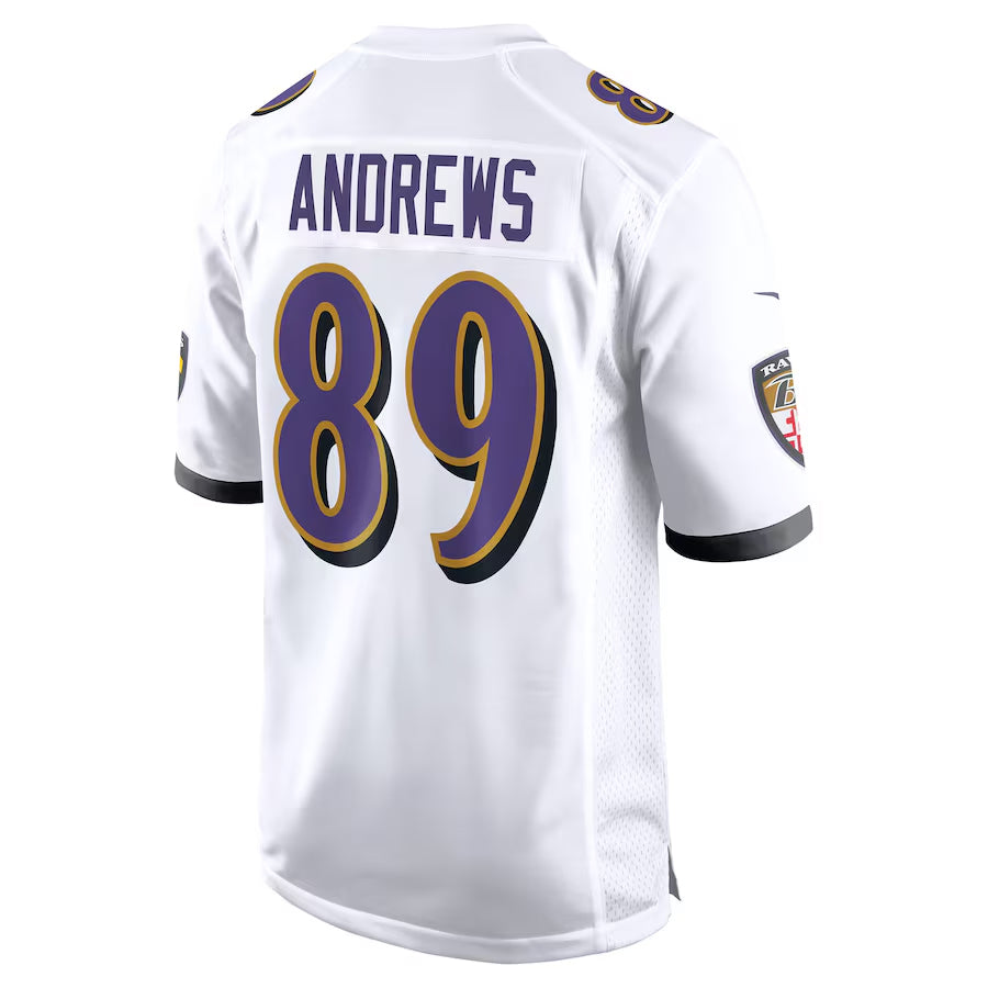 Choea B.Ravens #89 Mark Andrews Player White Alternate Home Game Stitched Jerseys