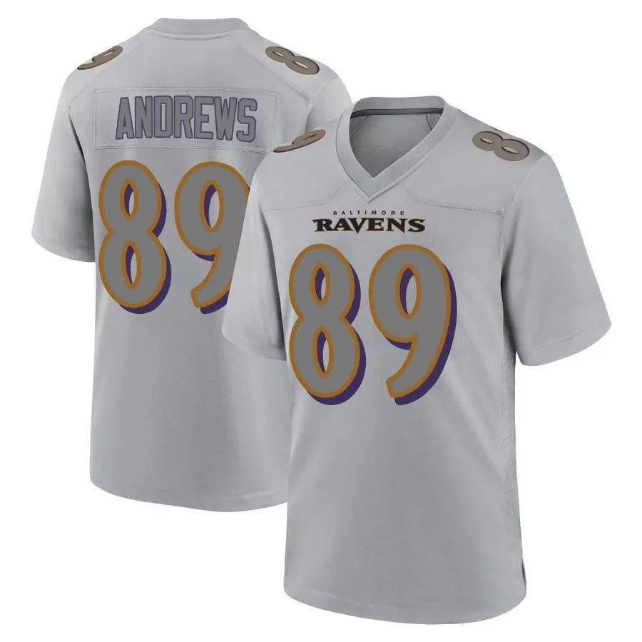 Choea B.Ravens #89 Mark Andrews Player Gray Replica Game Jerseys