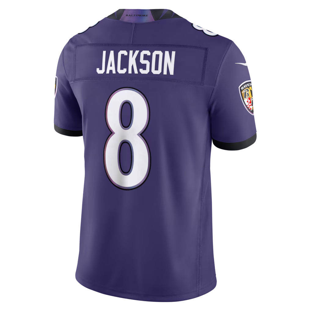 Choea B.Ravens #8 Lamar Jackson Purple Team Vapor F.U.S.E. Stitched Limited Jerseys