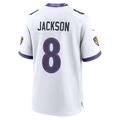 Choea B.Ravens #8 Lamar Jackson White Game Stitched Jerseys
