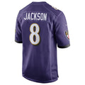 Choea B.Ravens #8 Lamar Jackson Player Purple Game Stitched Jerseys
