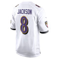 Choea B.Ravens #8 Lamar Jackson Player White Game Stitched Jerseys