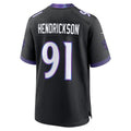 Choea B.Ravens #91 Trey Hendrickson Black Alternate Game Stitched Jerseys