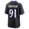 Choea B.Ravens #91 Trey Hendrickson Player Black Home Game Stitched Jerseys