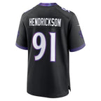 Choea B.Ravens #91 Trey Hendrickson Player Black Home Game Stitched Jerseys
