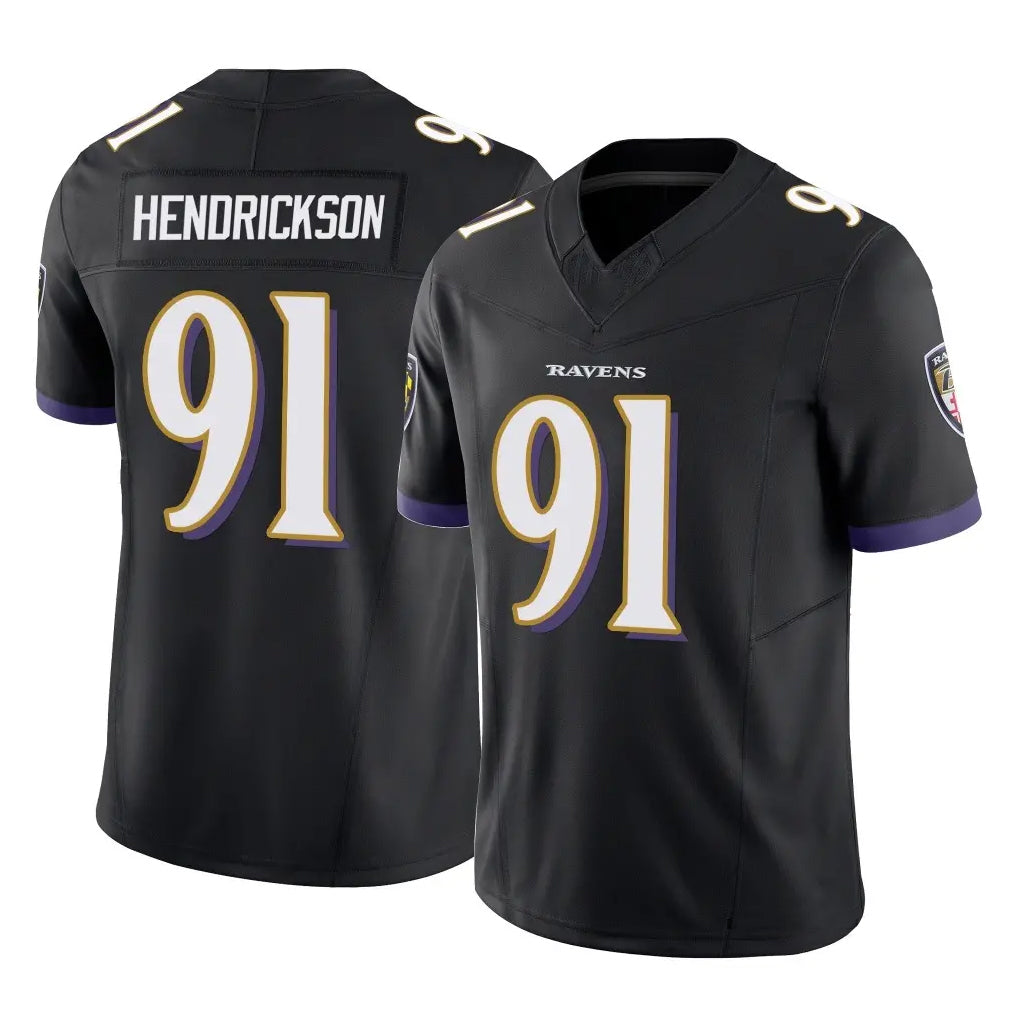 Choea B.Ravens #91 Trey Hendrickson Player Black Vapor F.U.S.E. Limited Stitched Jerseys