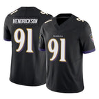 Choea B.Ravens #91 Trey Hendrickson Player Black Vapor F.U.S.E. Limited Stitched Jerseys