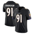 Choea B.Ravens #91 Trey Hendrickson Player Black Vapor Untouchable Limited Home Stitched Jerseys