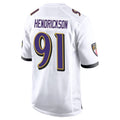 Choea B.Ravens #91 Trey Hendrickson Player White Alternate Home Game Stitched Jerseys
