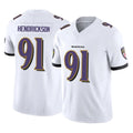 Choea B.Ravens #91 Trey Hendrickson Player White Vapor F.U.S.E. Limited Stitched Jerseys