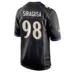 Choea B.Ravens #98 Tony Siragusa Player Black Alternate Home Game Stitched Jerseys