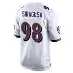 Choea B.Ravens #98 Tony Siragusa Player White Alternate Home Game Stitched Jerseys