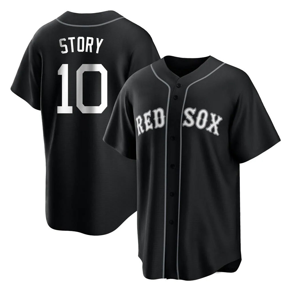 Choea B.Red Sox #10 Trevor Story Player Black Home Game Stitched Jerseys