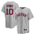 Choea B.Red Sox #10 Trevor Story Player Gray Road Home Game Stitched Jerseys