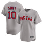 Choea B.Red Sox #10 Trevor Story Player Gray Road Limited Home Game Stitched Jerseys