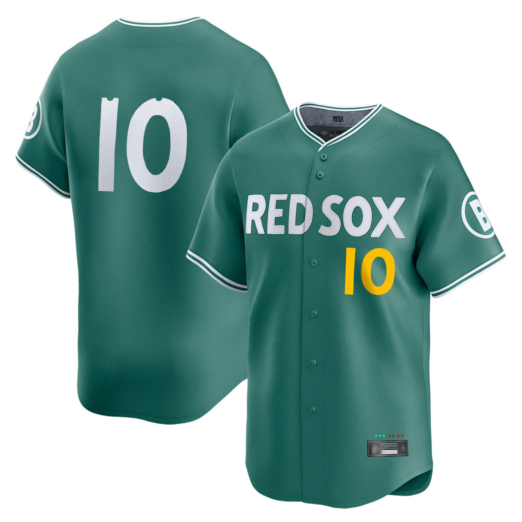 Choea B.Red Sox #10 Trevor Story Player Green City Connect Limited Home Game Stitched Jerseys