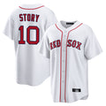 Choea B.Red Sox #10 Trevor Story Player White Home Game Stitched Jerseys