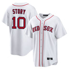 Choea B.Red Sox #10 Trevor Story Player White Home Game Stitched Jerseys