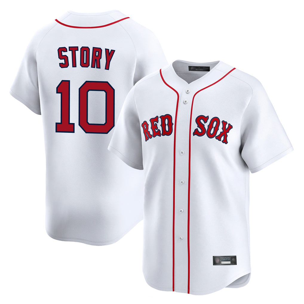 Choea B.Red Sox #10 Trevor Story Player White Limited Home Game Stitched Jerseys