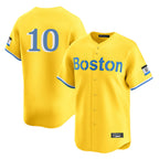 Choea B.Red Sox #10 Trevor Story Player Yellow Limited Home Game Stitched Jerseys