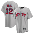 Choea B.Red Sox #12 Connor Wong Player Gray Road Home Game Stitched Jerseys