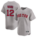 Choea B.Red Sox #12 Connor Wong Player Gray Road Limited Home Game Stitched Jerseys