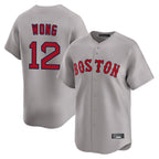 Choea B.Red Sox #12 Connor Wong Player Gray Road Limited Home Game Stitched Jerseys