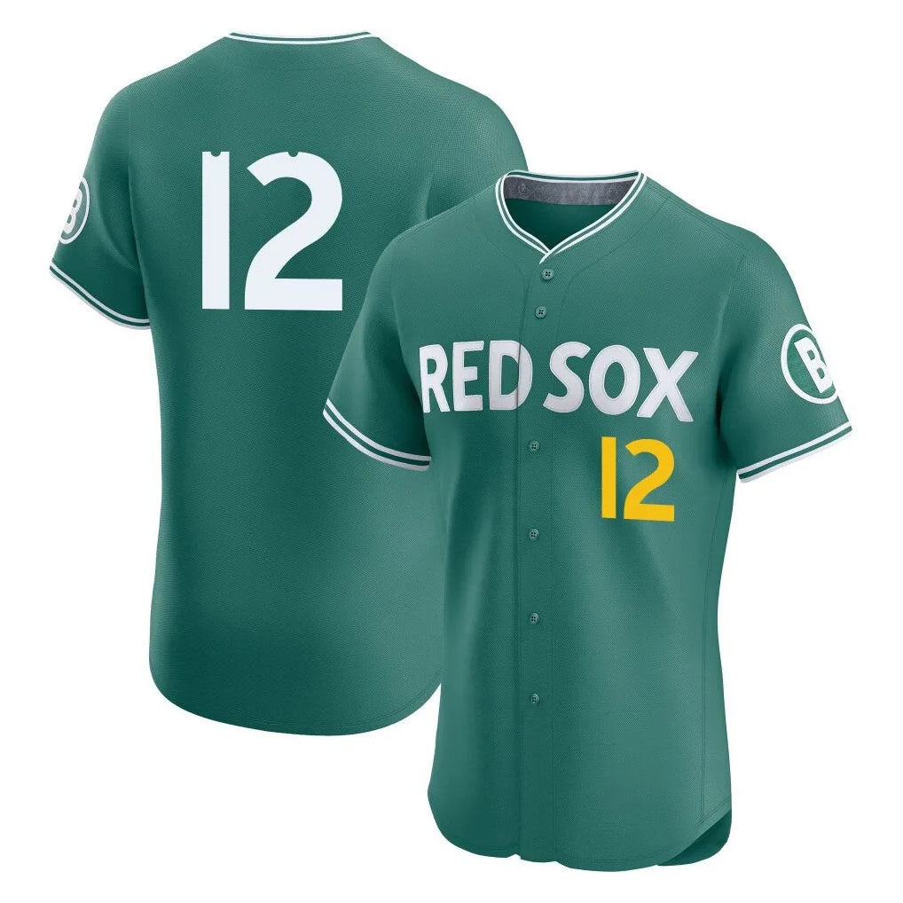 Choea B.Red Sox #12 Connor Wong Player Green City Connect Limited Elite Home Game Stitched Jerseys