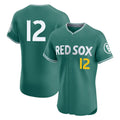 Choea B.Red Sox #12 Connor Wong Player Green City Connect Limited Elite Home Game Stitched Jerseys