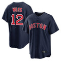 Choea B.Red Sox #12 Connor Wong Player Navy Home Game Stitched Jerseys