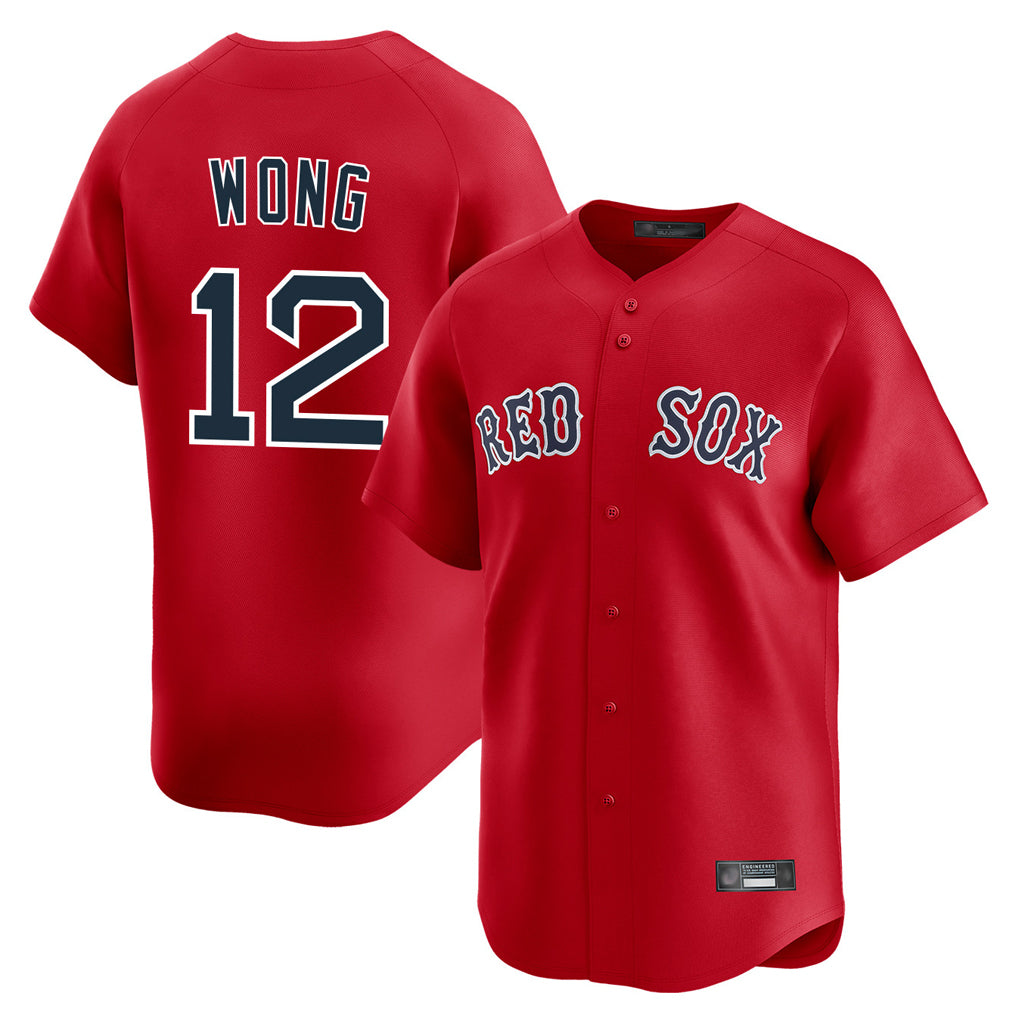 Choea B.Red Sox #12 Connor Wong Player Red Limited Home Game Stitched Jerseys