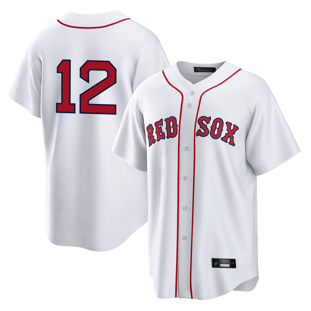 Choea B.Red Sox #12 Connor Wong Player White Home Game Stitched Jerseys
