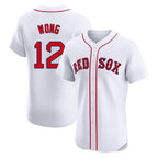 Choea B.Red Sox #12 Connor Wong Player White Limited Elite Home Game Stitched Jerseys