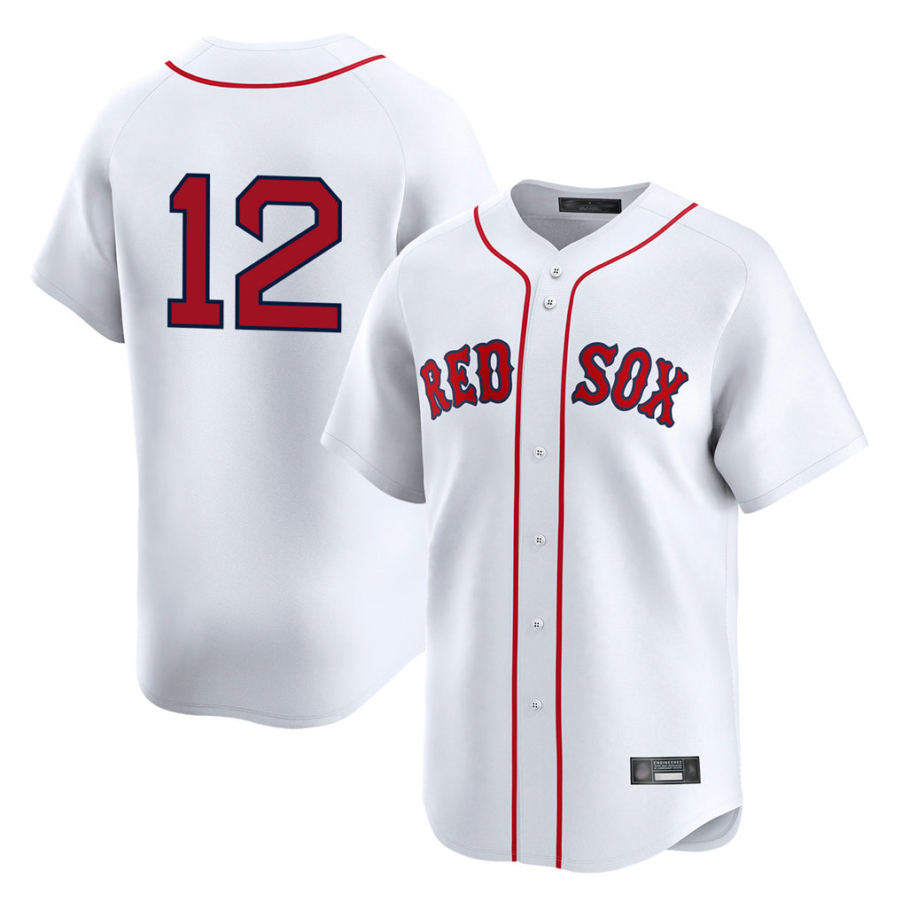 Choea B.Red Sox #12 Connor Wong Player White Limited Home Game Stitched Jerseys