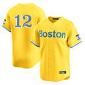 Choea B.Red Sox #12 Connor Wong Player Yellow Limited Home Game Stitched Jerseys