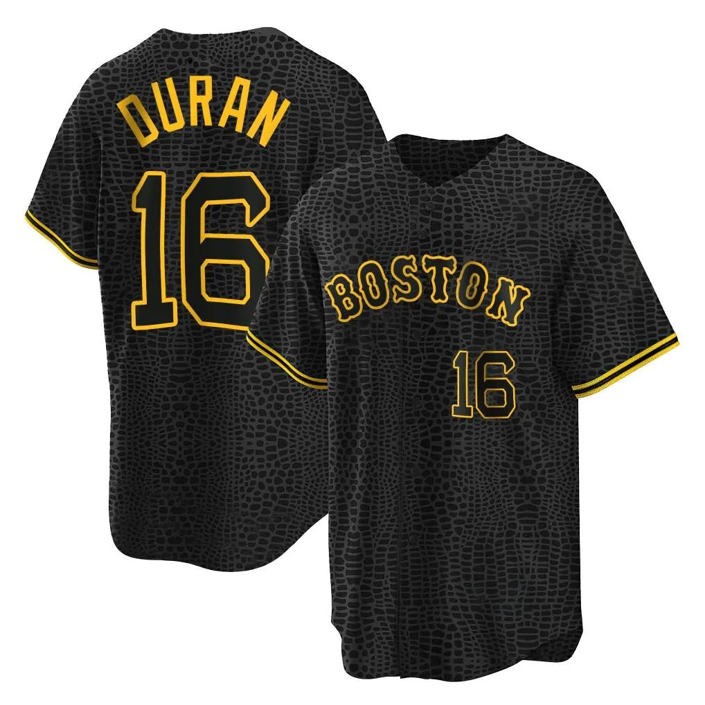 Choea B.Red Sox #16 Jarren Duran Player Black Snake Skin City Home Game Stitched Jerseys