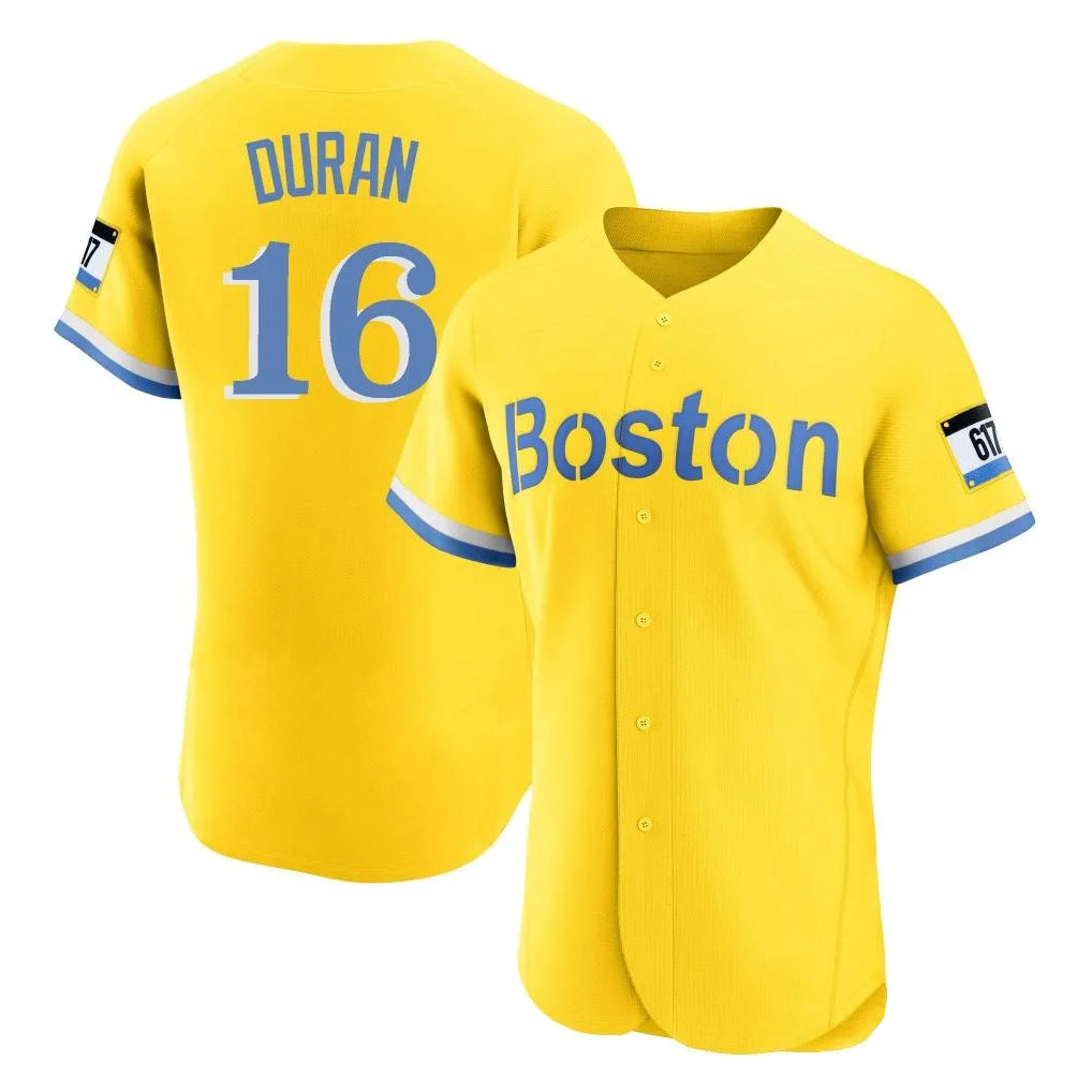 Choea B.Red Sox #16 Jarren Duran Player Yellow Limited Elite Home Game Stitched Jersey