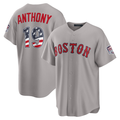 Choea B.Red Sox #19 Roman Anthony Gray USA 250 Fourth of July Road Stadium Jersey